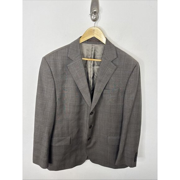 Ermenegildo Zegna Men 44S Short Italy Gray Blue Blazer Sports Coat 3 Button